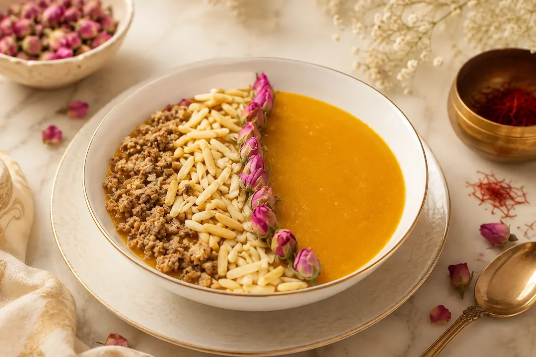طرز تهیه کاچی زعفرانی
