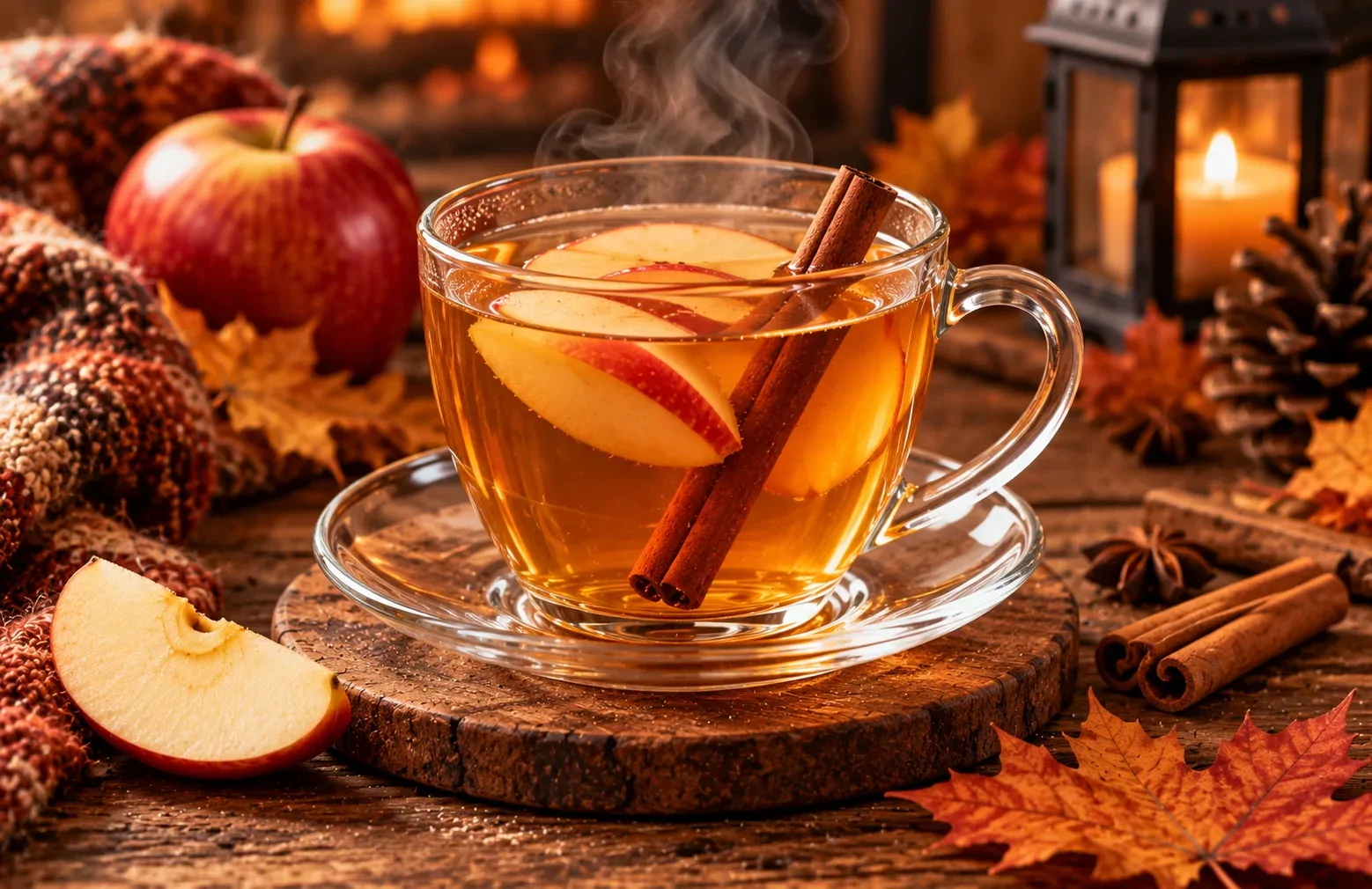چای سیب و دارچین