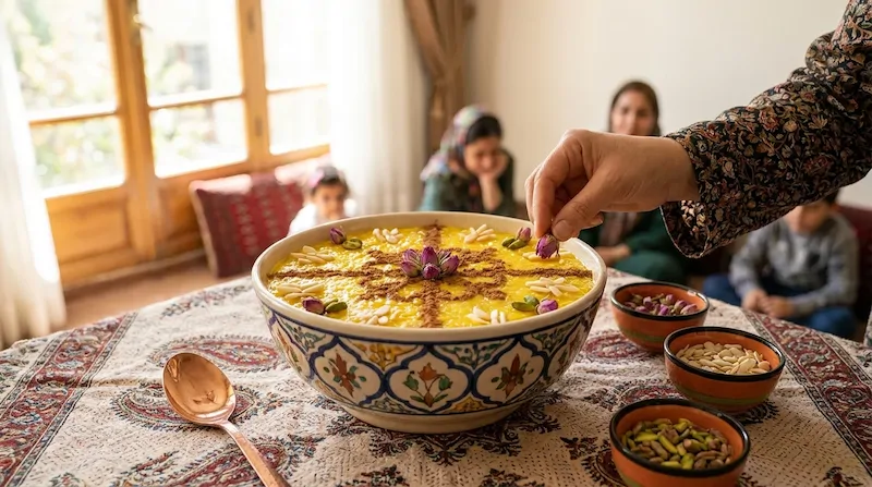 طرز تهیه شعله زرد مجلسی و نذری | دستور پخت شعله زرد خوشمزه و خوشرنگ
