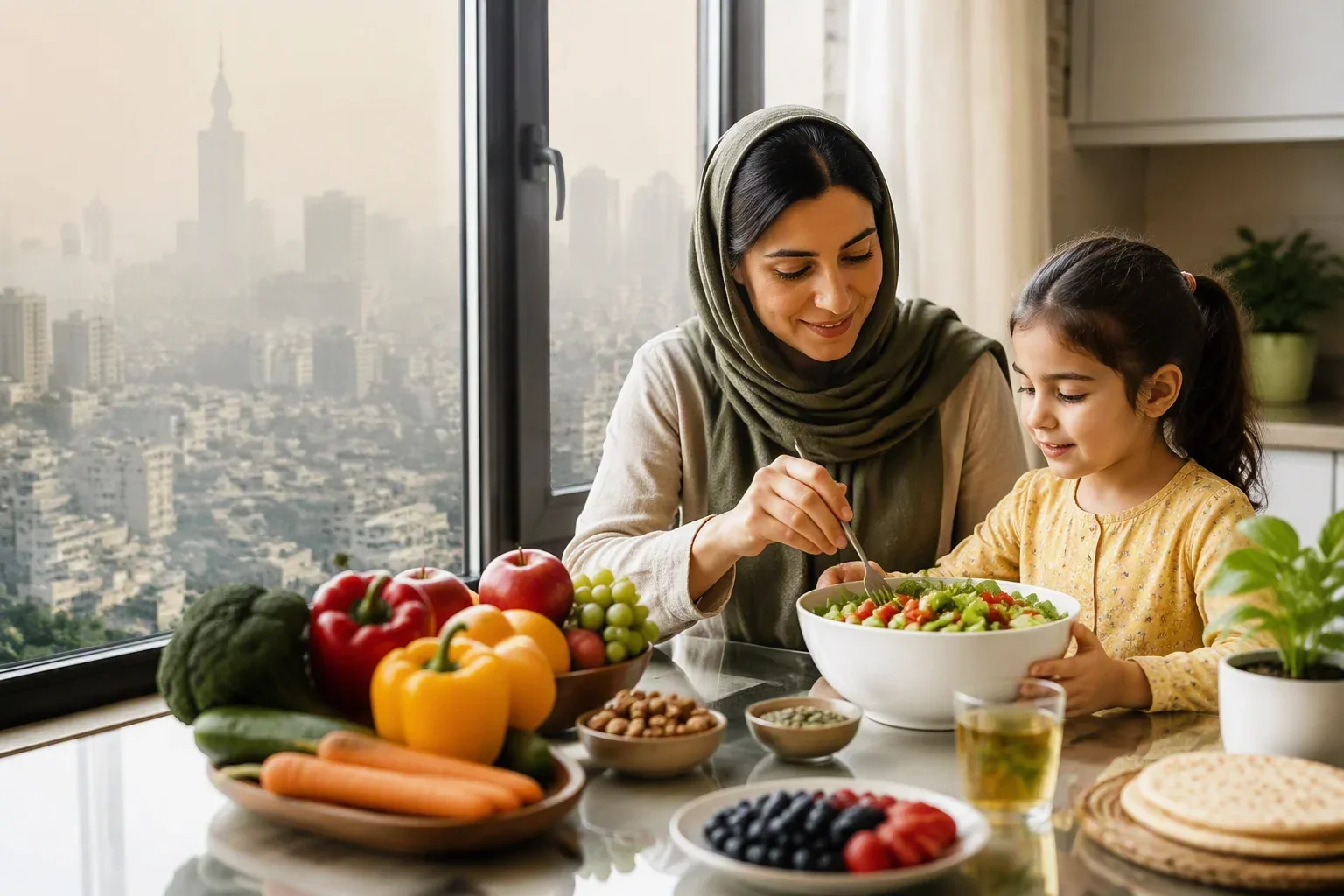 در آلودگی هوا چه بخوریم؟ تغذیه سالم در هوای آلوده
