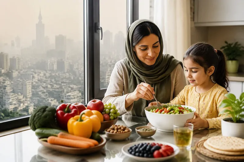 در آلودگی هوا چه بخوریم؟ تغذیه سالم در هوای آلوده