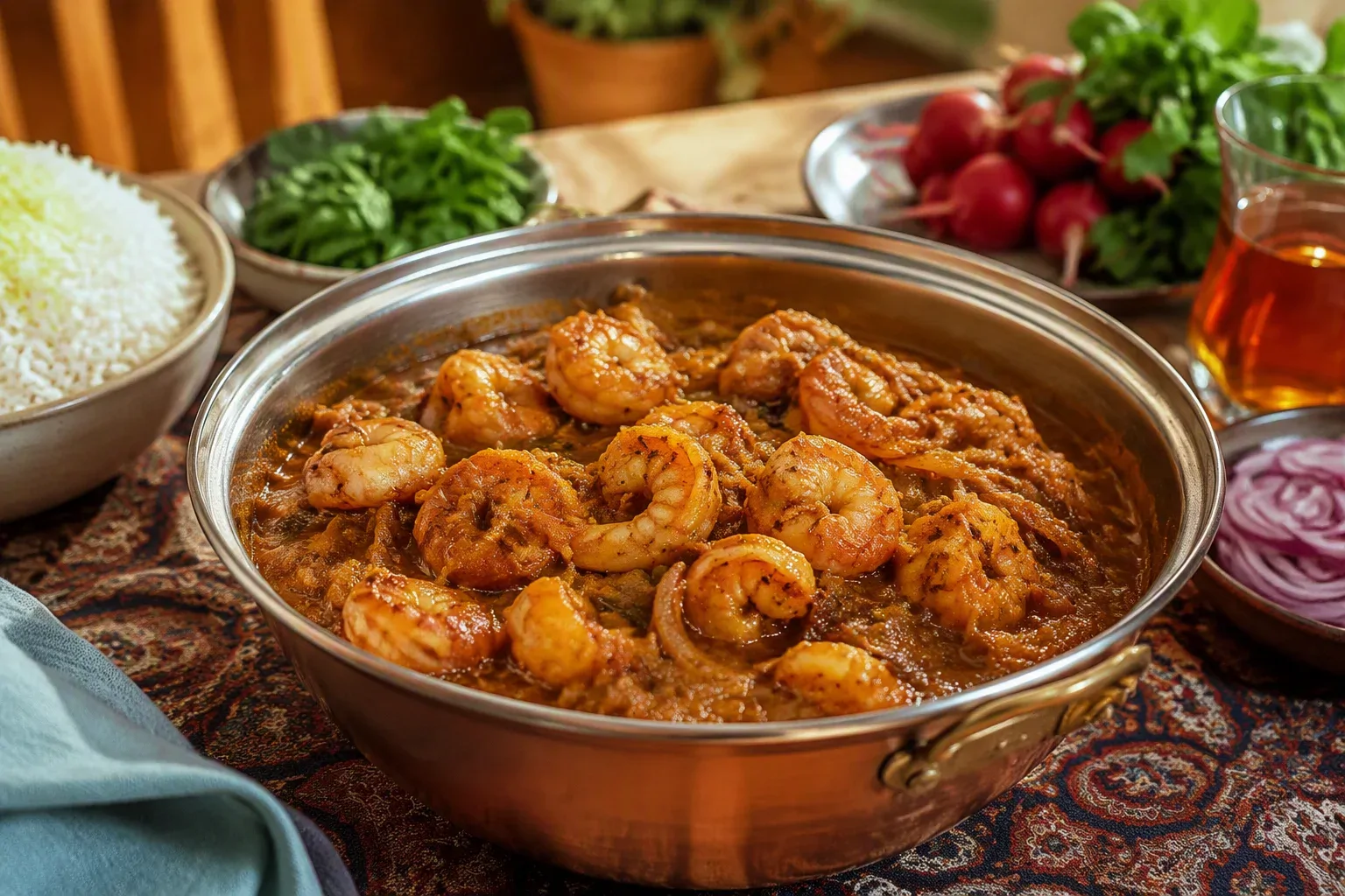 طرز تهیه دوپیازه میگو