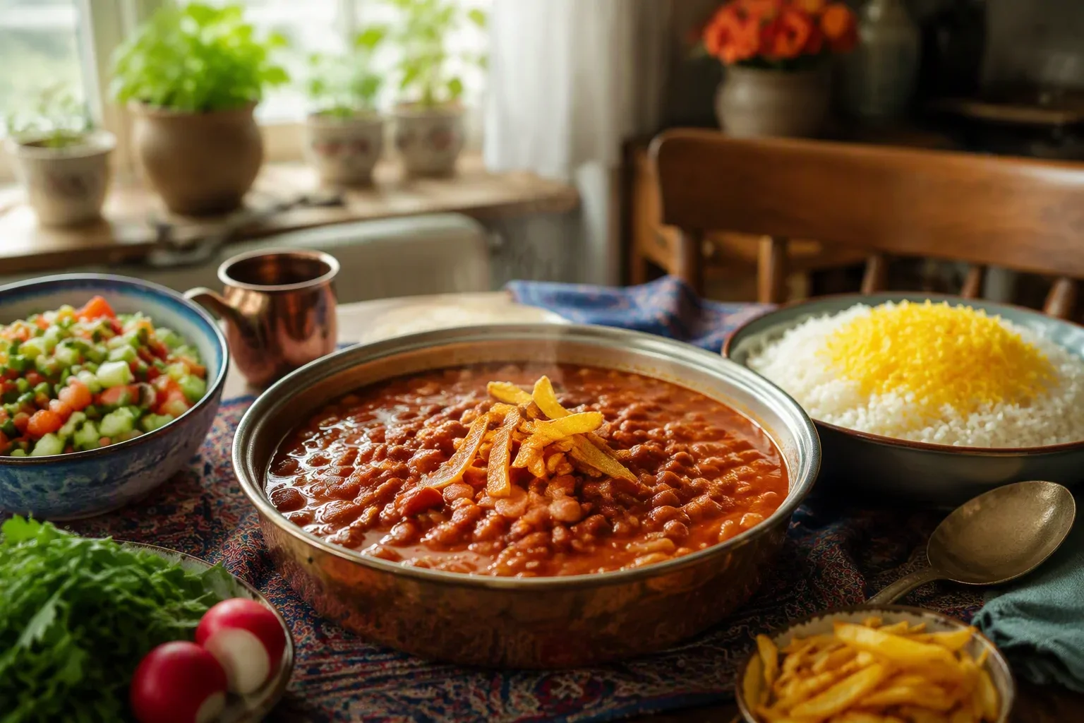 طرز تهیه خوراک لوبیا چیتی