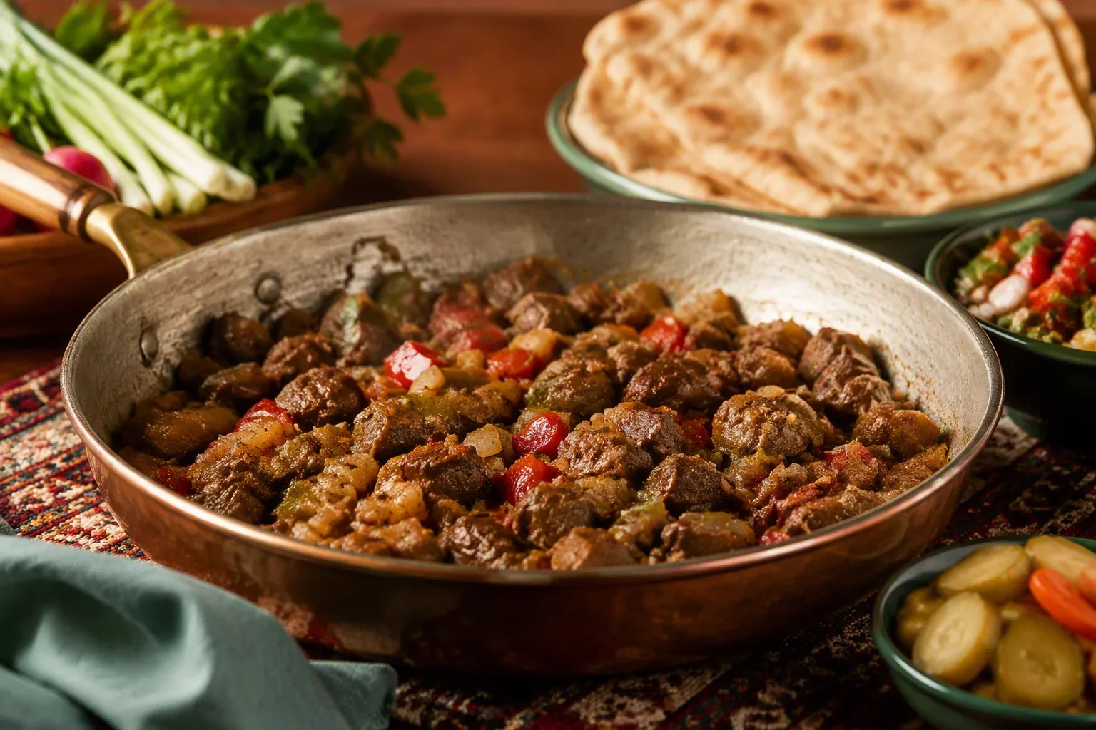 طرز تهیه خوراک دل و جگر