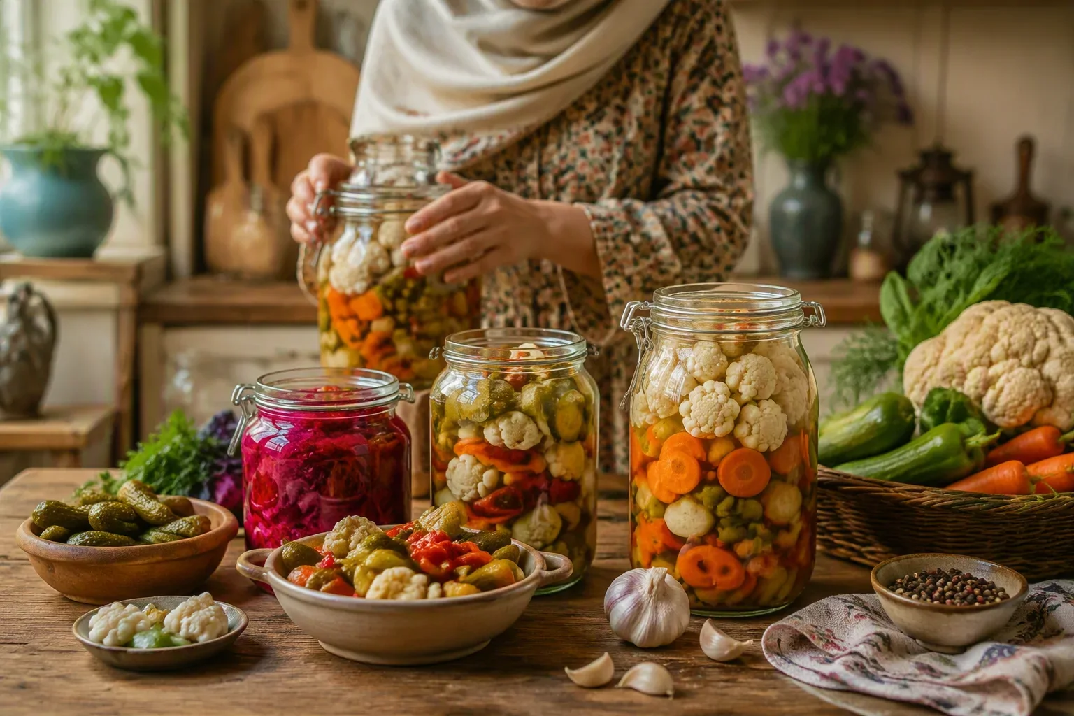 طرز تهیه ترشی مخلوط خانگی