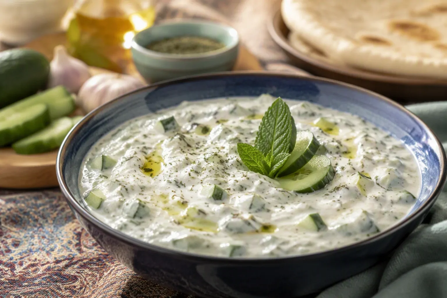 طرز تهیه ماست و خیار مجلسی