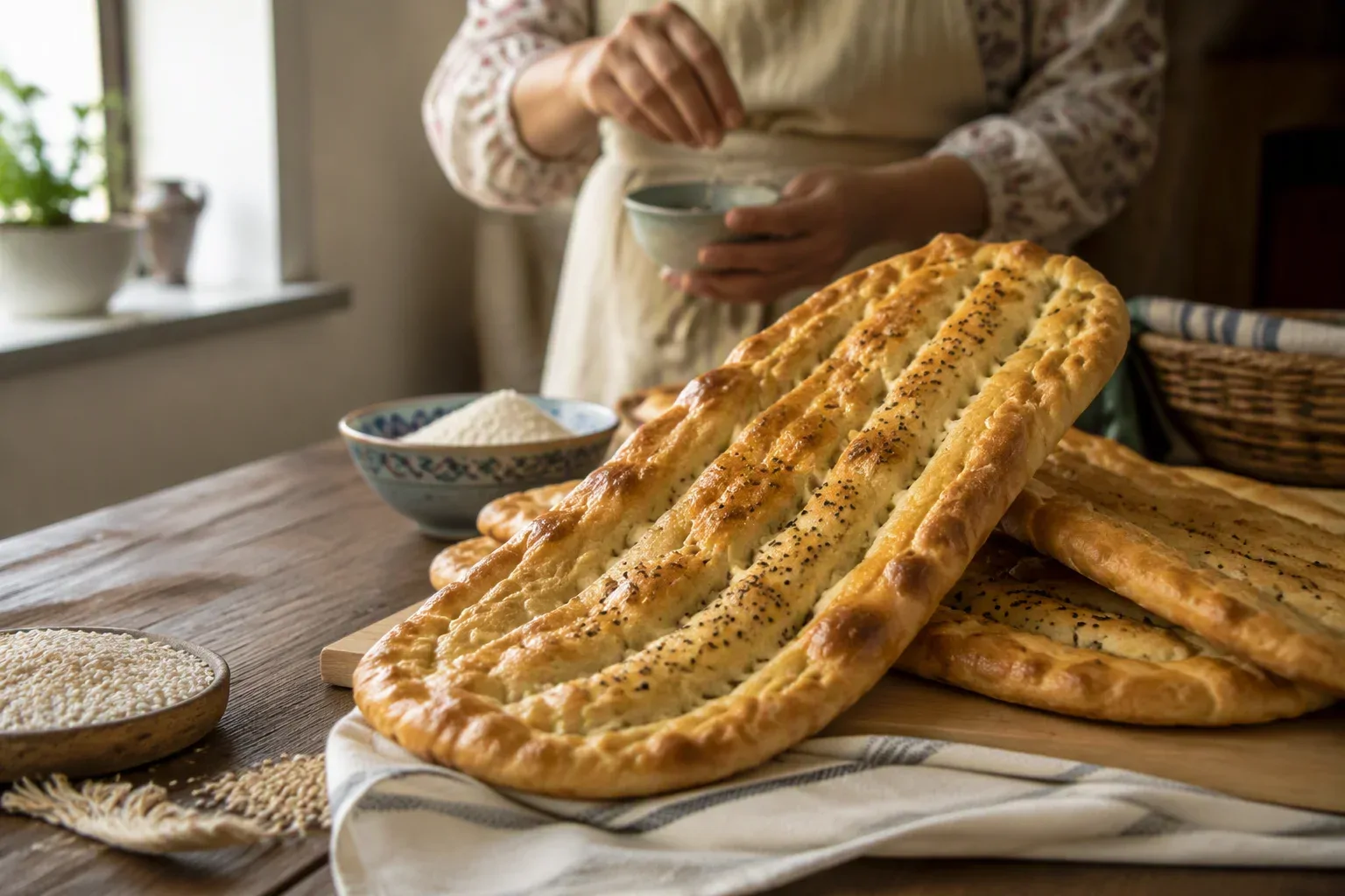 طرز تهیه نان بربری خانگی