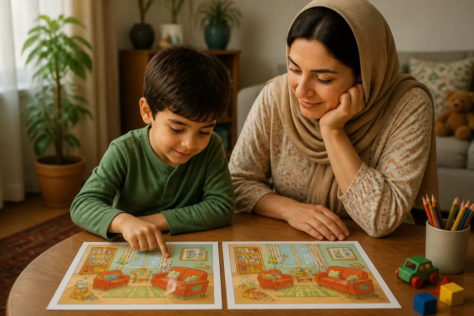 بازی پیدا کردن تفاوت تصاویر برای کودکان