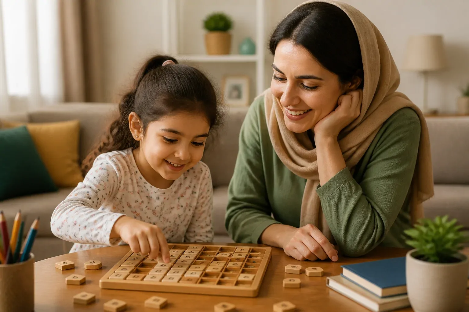 جدول کلمات کودکانه برای تقویت ذهن