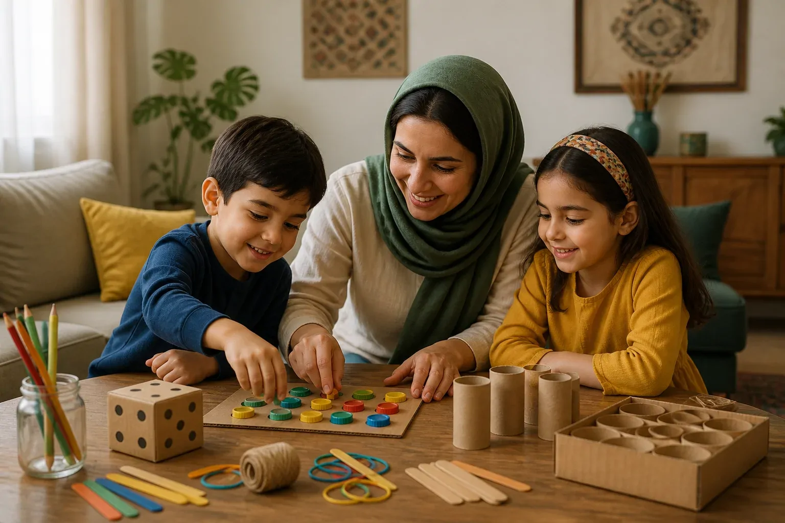 ساخت بازی فکری خانگی برای کودکان با وسایل ساده