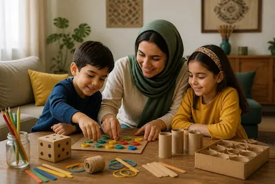 ساخت بازی فکری خانگی برای کودکان با وسایل ساده