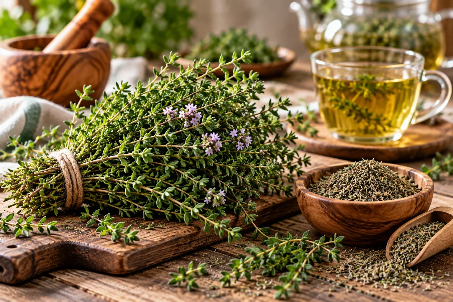 بهترین زمان مصرف دمنوش آویشن و مقدار مناسب آن